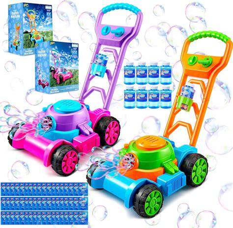 Amazon.com: Sloosh Bubble Lawn Mower Toddler Toys - Kids Toys Bubble ...