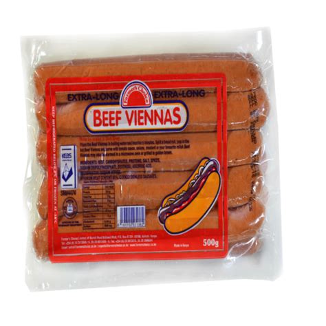 VIENNAS BEEF (EXTRA LONG) 500MGS