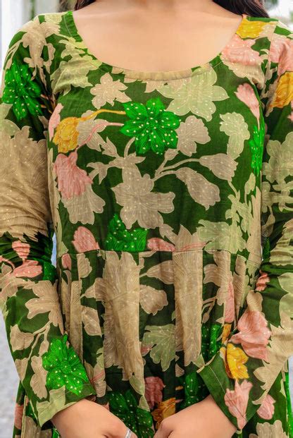 Evergreen Elegance Modal Silk Dress - 1700- Gheraa10206 – Kajrakh