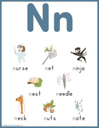 Letter N Phonics Worksheet for Kids