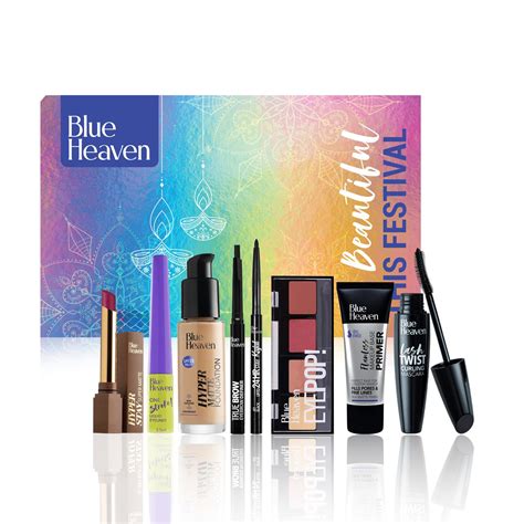 Blue Heaven Festive MakeUp Kit For Women, Medium Tone Combo, Pack of 8 ...