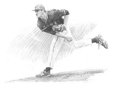 Baseball Pitcher Drawing 的图像结果