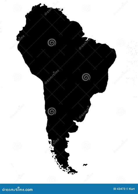 South America blind map stock illustration. Illustration of continent - 43473