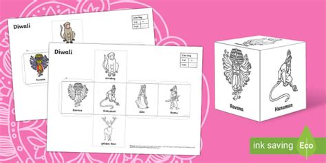 Diwali Colour in Cube Activity (teacher made) - Twinkl