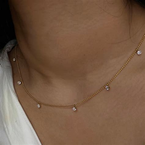 Zircon Waterproof Dainty Necklace | Buy Waterproof jewellery Online