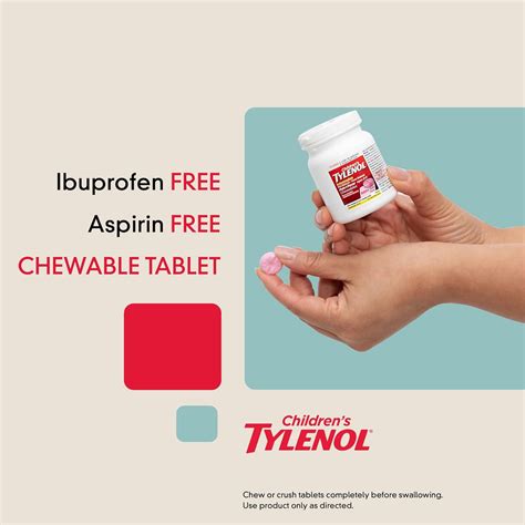 Children's Tylenol Chewable Tablets Ages 2-11, Bubble Gum Flavour24ct ...