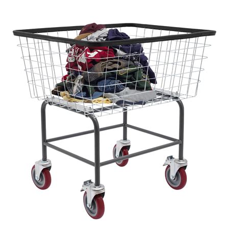 Amazon.com: Wire Laundry Cart 2.2 Bushel, Wire Laundry Basket With ...