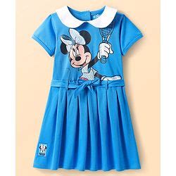 Babyhug Disney Single Jersey Knit Half Sleeves Peter Pan Collar Frock ...