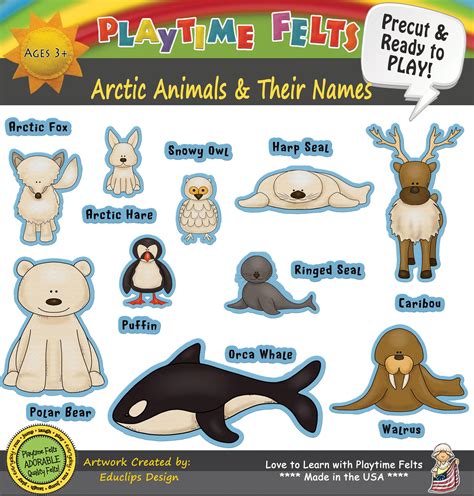 Buy Arctic Animals and Their Names | Felt Board Story Sets for ...
