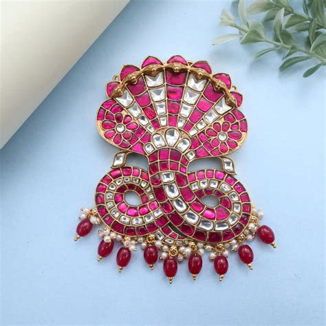 DETACHABLE PREMIUM JADAU KUNDAN BIG SHESHNAG PENDANT
