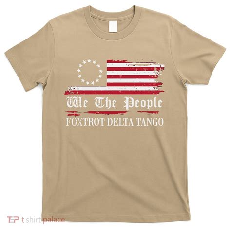 Foxtrot Delta Tango Flag We The People Resist Women T-Shirt | TShirtPalace