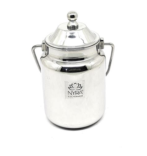 NYRA® Stainless Steel Barni Milk Can/Container with an Upper Lid Dolchi ...