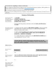 Image result for Statutory Declaration Form SA Example