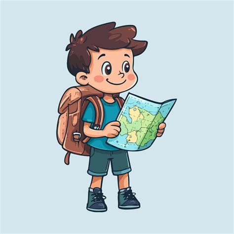 Tourist exploring with a guidebook vector illustration | Premium AI ...
