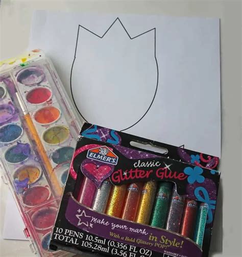 Easy Paper Printable Tulip Template Craft for Kids - A More Crafty Life