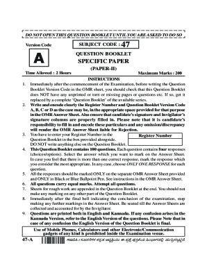 Fillable Online A Question Booklet No. : DO NOT OPEN THIS ... - ESIC ...