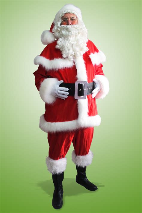 Santa Suit Red Velvet w Fur Trimmed Cape $151.50 ex GST - First Scene ...