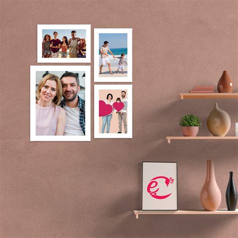 Memory Wall Collage Photo Frame - Set of 4 Photo Frames for 3 Photos of ...