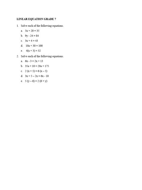 Image result for Seventh Grade Linear Problem Solving