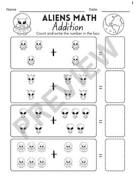 Image result for Alien Math Activity Preschool