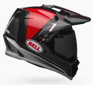 Bell MX-9 ADVENTURE MIPS BERM GLOSS HELMET: BLACK / WHITE / RED ...