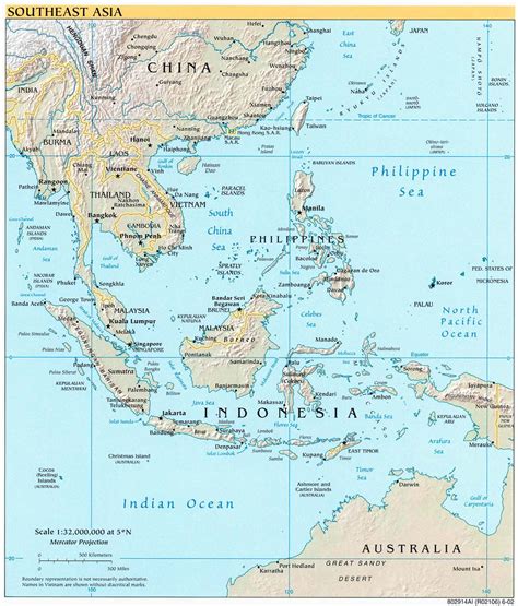 Detailed political map of Southeast Asia. Southeast Asia detailed ...