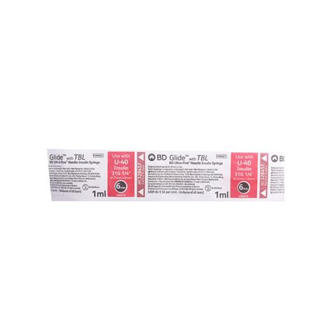 BD Insulin Syringes with BD Ultra-Fine Needle 40U 31G 6MM | Uses, Side ...