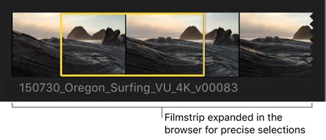 Selections and filmstrips in Final Cut Pro for Mac - Apple Support