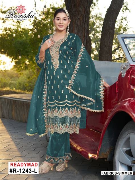 Ramsha R 1243 I To L Ready Made Pakistani Salwar Suits