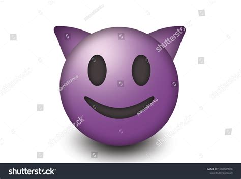 Devil Smiling Emoji Horns Stock Illustration 1060105856 | Shutterstock