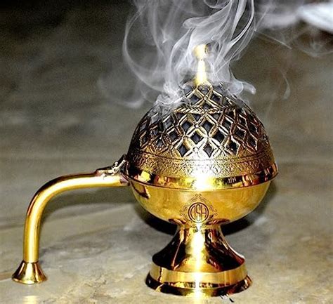 DSH Home Purifying Brass Dhuna Loban Burner Dhooni Dhoop Dani Dhuni ...