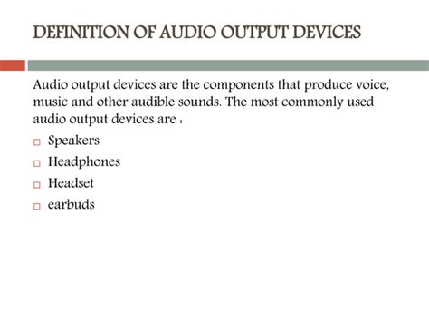 Image result for Computer Audio Output Devices