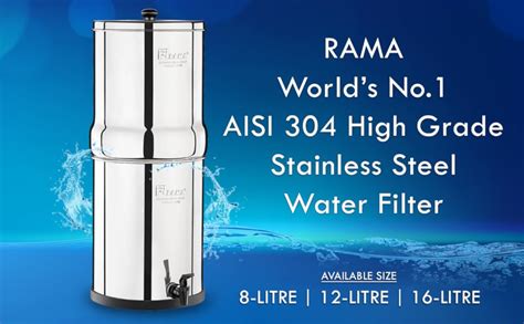 RAMA Gravity Water Filter, 12 Litres Storage (24 Litres Total Capacity ...