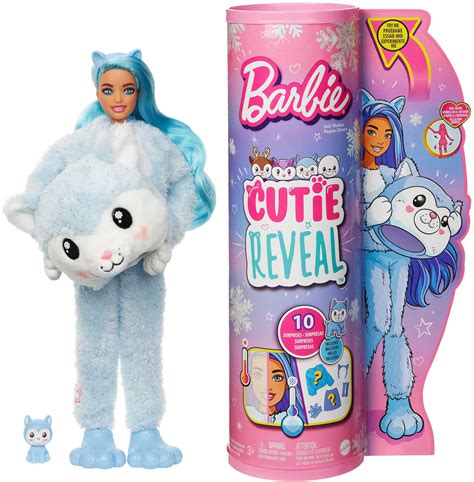 Best Buy: Barbie Cutie Reveal Snowflake Sparkle Series 11.9" Husky Doll ...