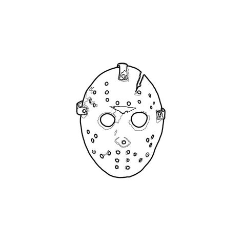 How To Draw Jason Mask Step By Step at Mary Bevis blog