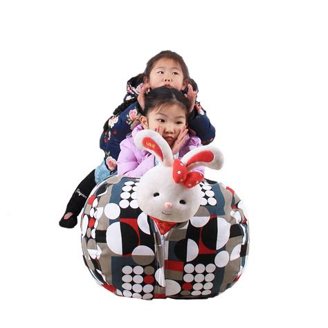LiyaoCanvas Organizer Extra Large Kids Toy Storage Stuffed Animal Bean ...