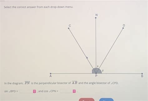Solved: Select the correct answer from each drop-down menu. In the ...