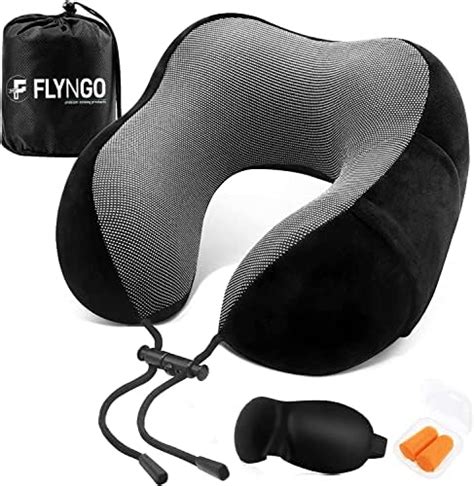 Buy FUR JADEN Memory Foam Luxury Travel Neck Support Rest Pillow Eye ...