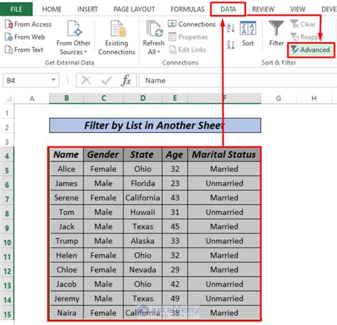 Excel Filtered List View 的图像结果