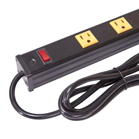 Utilitech 6-ft 10-Outlet Indoor Black Power Strip LTS-10H650-S2 at ...