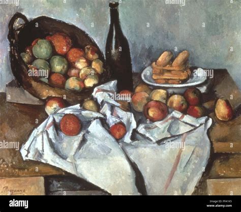 CEZANNE: APPLES, c1895. /nPaul Cezanne: Basket of Apples. Oil on canvas ...