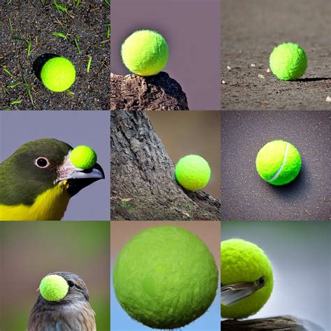 bird that looks like a tennis ball, nature | Stable Diffusion