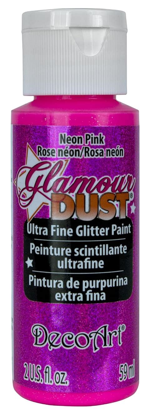DecoArt Glamour Dust Glitter Neon Paint, 2-Ounce, Neon Pink : Amazon.in ...
