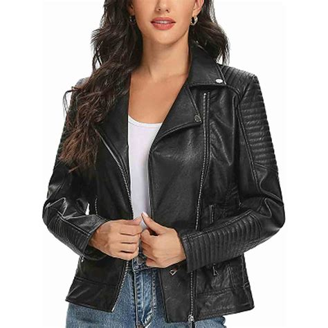 Stylish Black Leather Jackets for Women's