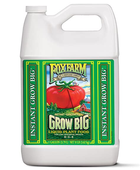 FoxFarm Grow Big Liquid Plant Food - Bloom Fertilizer for Flowers ...