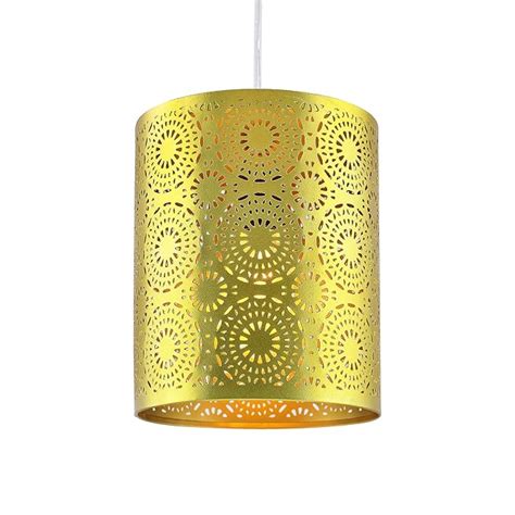 3-Lights Round Cluster Chandelier Filgree hanging Gold Moroccan Hangin ...