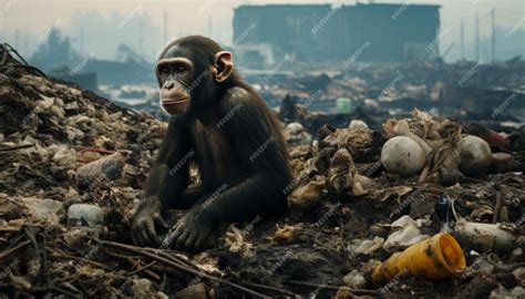 Premium Photo | Ecological pollution of the environment by garbage waste in the habitats of wild ...