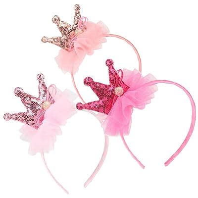 Buy Elesa Miracle Kids Girl Sequins Tiara Crown Hair Hoop Hair Band ...