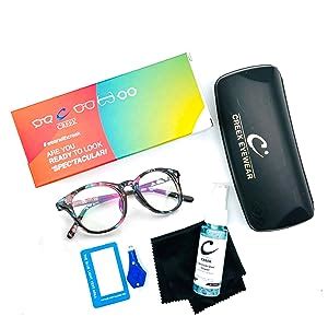 Buy CREEK Blue Light Blocking Blue Cut Anti Glare Round Glasses Men and ...