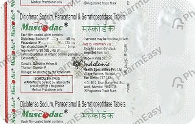 Muscodac Strip Of 10 Tablets: Uses, Side Effects, Price & Dosage ...